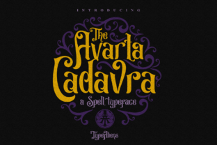 Avarta Cadavra Typeface for Spooky Campaign Visuals