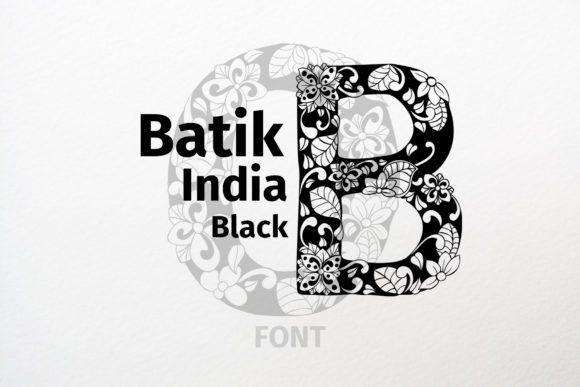 Batik India Black Typeface for Boutique Branding and Creative Displays