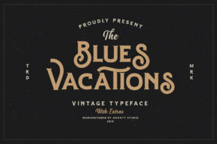 Blues Vacations: A Vintage Display Font for Southern Charm Branding