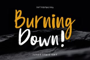 Burning Down Typeface: A Hand-Drawn Display Font for Bold Branding