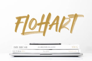 Flohart Brush Display Font for Handmade Branding