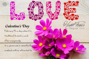 Heart Peace Display Font for Romantic Web Design