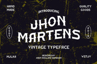 Jhon Martens: A Vintage Display Font for Western-Themed Editorial Design