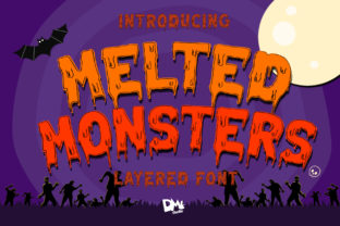 Melted Monster Typeface for Spooky Halloween Campaigns